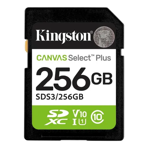 Kingston SDXC karta 256GB Canvas Select Plus, U1, V10, A1