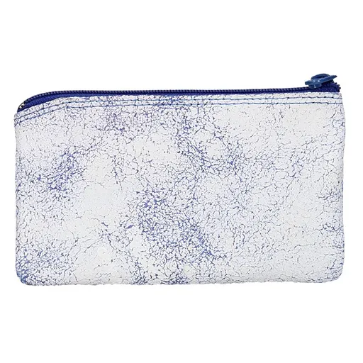 Dámská kožená klíčenka DD Anekta Martina - modro-bílá