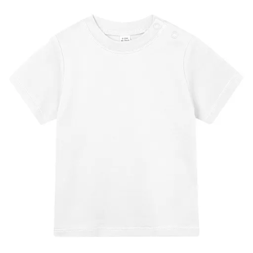 Babybugz Jednobarevné kojenecké tričko - Bílá | 0-3 měsíce