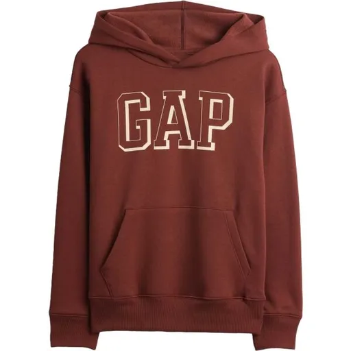 GAP V-FRCH LOGO PO - DROPSHADOW Chlapecká mikina, hnědá, velikost