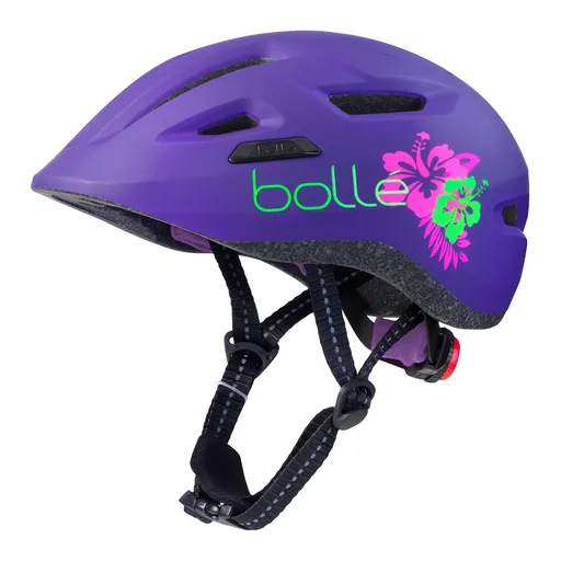 Dětská cyklo přilba Bollé Stance Junior Matte Purple Flower XS (47-51)