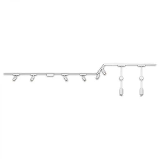 BRILONER Luxtrail lištový systém, 6x spot, 2x závěsná svítidla, do U/Z, bílá 8037086