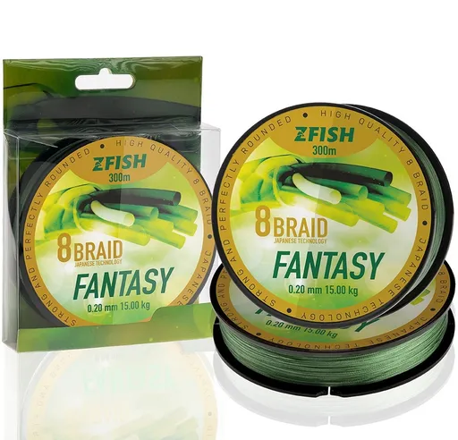 Zfish splénaná šňůra fantasy 8 braid 300 m - 0,20 mm 15 kg