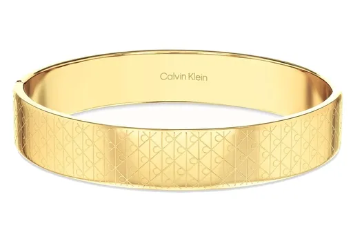 Calvin Klein Pozlacený pevný náramek pro ženy Iconic 35000889