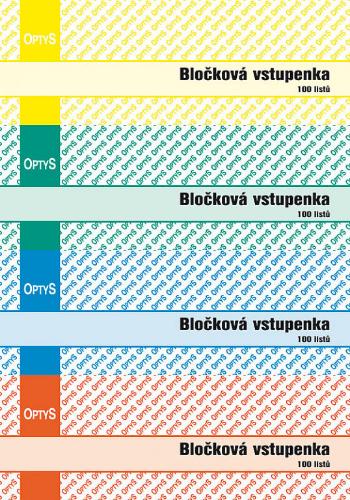 Bločková vstupenka 14x5cm 100 listů OPTYS