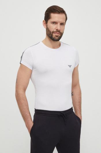 Tričko Emporio Armani Underwear bílá barva, s aplikací, 111035 4R523