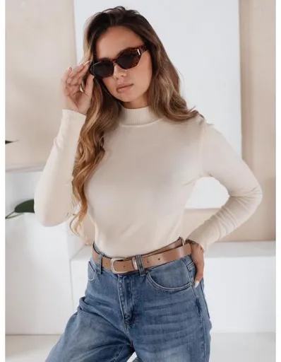 Dámský svetr s polokrkem TARLENA ecru