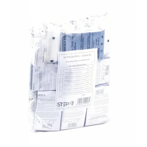 ŠTĚPAŘ Autolékárnička velikost III.- přeprava nad 80 osob, náplň, 153/2023 Sb