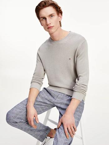 Tommy Hilfiger pánský šedý svetr Lightweight