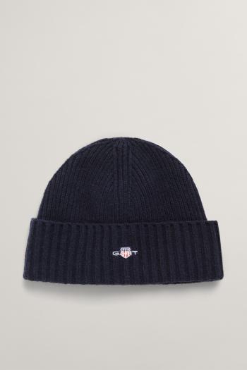 ČEPICE GANT SHIELD WOOL BEANIE EVENING BLUE