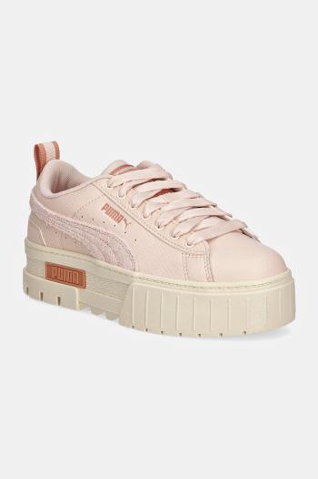 Dětské kožené sneakers boty Puma Mayze Dusty Summer růžová barva, 393614