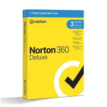 Norton 360 Deluxe 25GB, VPN, 1 uživatel, 3 zařízení, 12 měsíců (elektronická licence) (21405802)