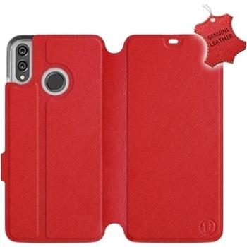 Flip pouzdro na mobil Honor 8X - Červené - kožené -   Red Leather (5903226499618)