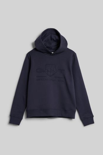 MIKINA GANT TONAL AS HOODIE EVENING BLUE