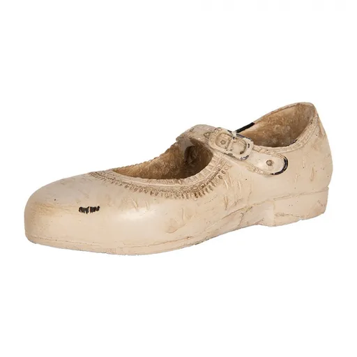 Béžová antik dekorace dívčí bota - 15*6*5 cm Clayre & Eef