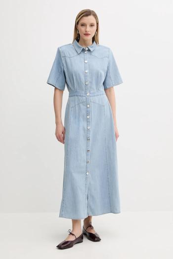 Rifľové šaty Gestuz maxi, rovný strih, 10910194