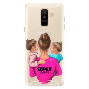 Silikonové pouzdro iSaprio - Super Mama - Two Girls - Samsung Galaxy A6+