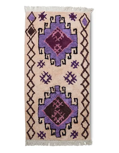 Béžovo- fialová koupelnová předložka Bohemian - 90*175cm HKLIVING