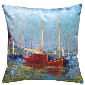 Scanquilt dekorační povlak na polštář Art Velvet monet-jachty (34908)