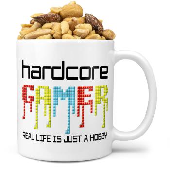 Hrnek Hardcore gamer (Náplň hrníčku: Směs slaných oříšků)