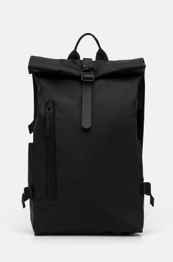 Batoh Rains Rolltop Rucksack Large W3 černá barva, velký, hladký, 14590-01