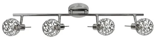 Stropní svítidlo s chromovaným opleteným stínidlem 4x40W G9 Puzzle