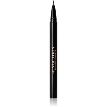 Makeup Revolution Hair Stroke Brow Pen fix na obočí odstín Dark Brown 0.5 ml