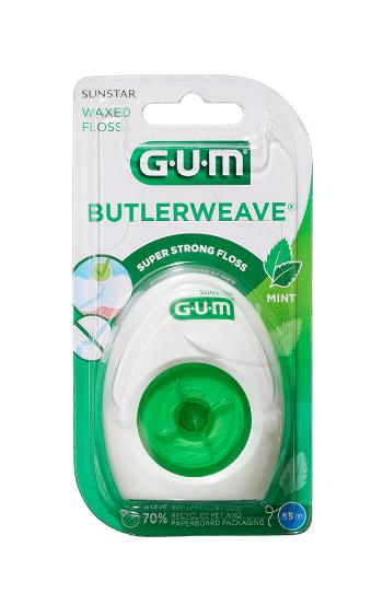 GUM Weave zubní nit voskovaná s mentolem, 55 m