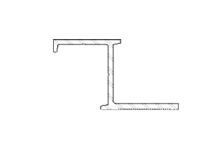 Kotvící hliníkový profil 9598 k P9596, 3000 mm, TWINSON O-WALL