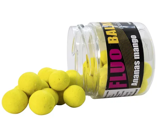 Carp inferno balanced boilie fluo 16 mm 150 ml - ananas mango