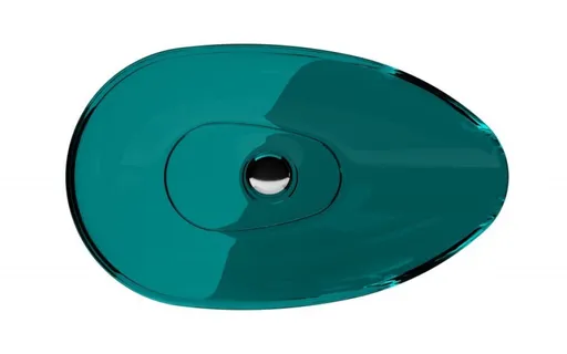 BESCO Umyvadlo na desku NEYA ze syntetické pryskyřice Barva Zelená, Barva sifonu Černá KENEYA60ZB