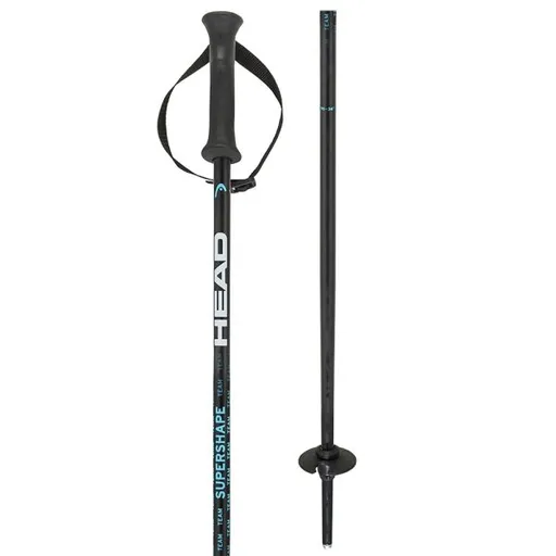 Head SUPERSHAPE TEAM Juniorské lyžařské hole, černá, velikost