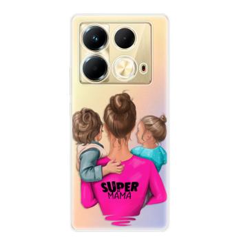 Odolné silikonové pouzdro iSaprio - Super Mama - Boy and Girl - Infinix Note 40