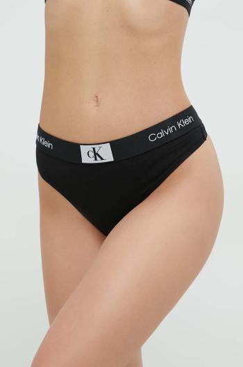 Tanga Calvin Klein Underwear černá barva, 000QF7221E