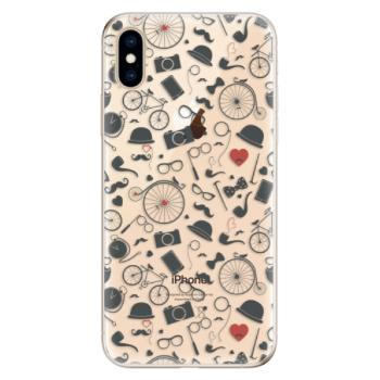 Odolné silikonové pouzdro iSaprio - Vintage Pattern 01 - black - iPhone XS