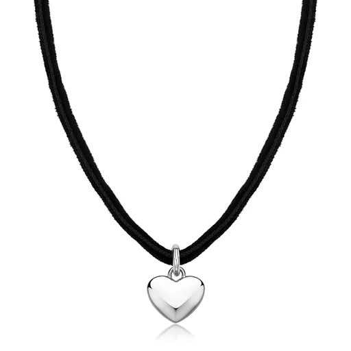 S'Agapõ Náhrdelník s ocelovým přívěskem Srdce Click SCK278