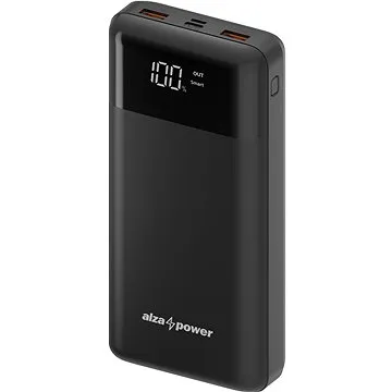 AlzaPower Parade 30000mAh Power Delivery (60W) černá (APW-PBPA30PD60B)