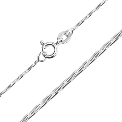 Stříbrný řetízek 925 - zaoblený, tyčinkové články, 1 mm