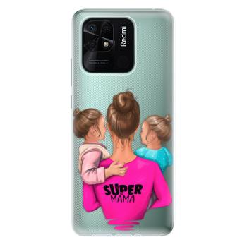 Odolné silikonové pouzdro iSaprio - Super Mama - Two Girls - Xiaomi Redmi 10C