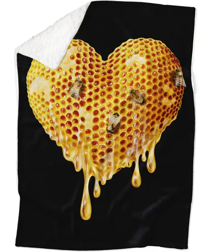 Deka Srdce z plástve (Podšití beránkem: ANO)