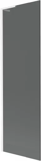 MEXEN/S Next L vanová zástěna FIX 60 x 150, grafit, bílá 895-060-000-03-40-20
