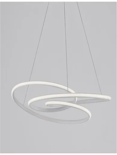 NOVA LUCE závěsné svítidlo MENTON bílý hliník a akryl LED 43W 230V 3000K IP20 stmívatelné 9147111