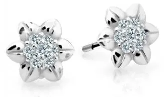 Cutie Jewellery Krásné dětské náušnice z bílého zlata C2202-30-X-2 bílá