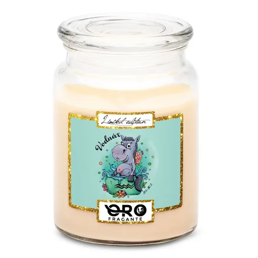 Svíčka Koňská znamení – vodnář (Vůně svíčky: Vanilka)