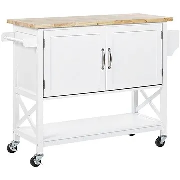 Kuchyňský vozík bílý MELE, 252346 (beliani_252346)