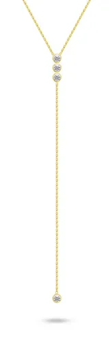 Brilio Silver Pozlacený náhrdelník s řetízkovou ozdobou NCL202Y