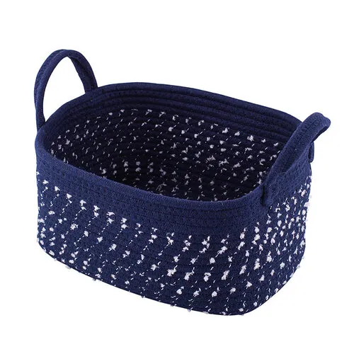 Altom Bavlněný hranatý košík Dark blue, 21 x 31 x 16 cm, S