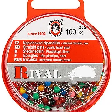 BELLATEX s.r.o. G - Špendlík napichovací Fe 31x0,60mm (v.31) barevná hlava 100ks (7149)