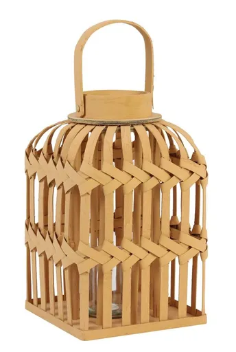 Světle hnědá proplétaná lucerna Talia - 22*22*36 cm Light & Living