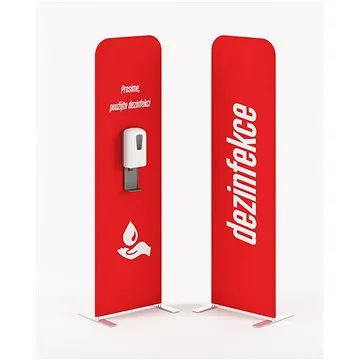 PREZENTA FLEXI ČERVENÝ s bezdotykovým dávkovačem na tekutou dezinfekci (1003)